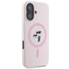 Karl Lagerfeld KLHMP16MSCMKCRHP iPhone 16 Plus 6.7 różowy/pink hardcase Silicone Karl&Choupette Ring MagSafe